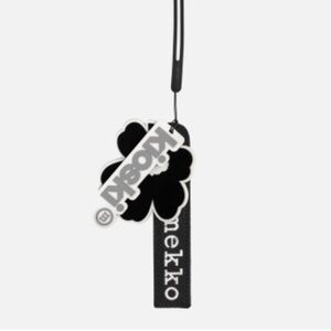 NWT Marimekko Viisaus Unikko Key Chain - Black/Grey